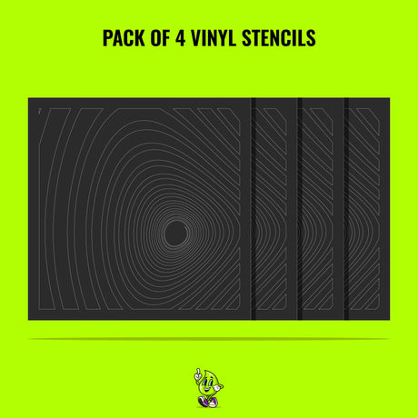 Swirl Vinyl Stencil Pack – Set of 4
