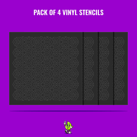 Hex Vinyl Stencil Pack – Set of 4