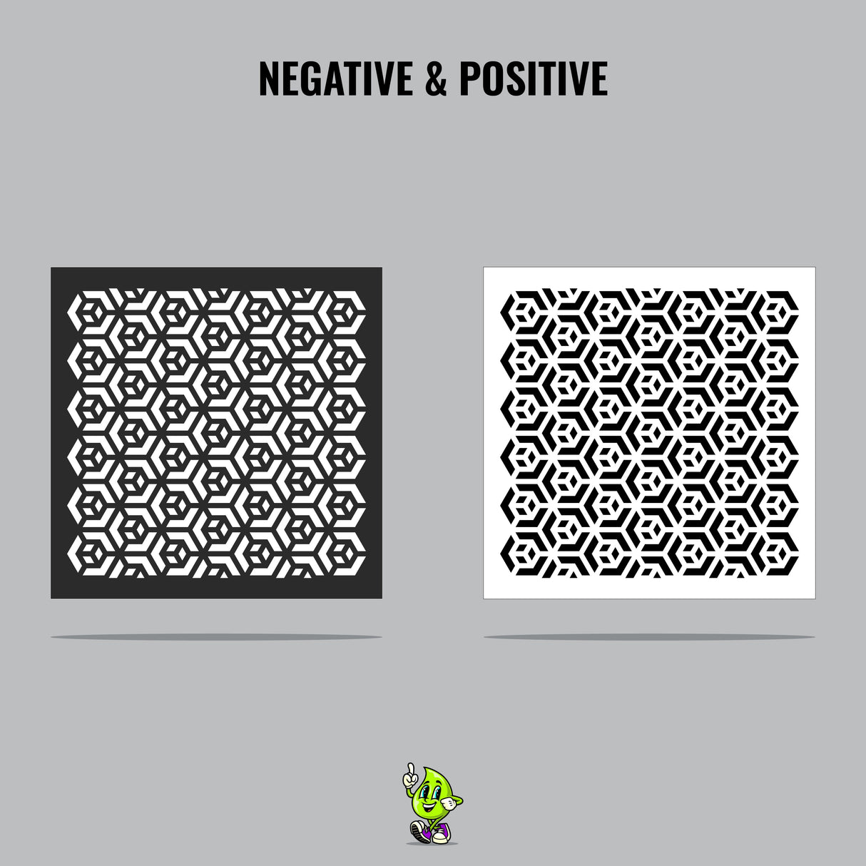 Hex Vinyl Stencil Pack – Set of 4