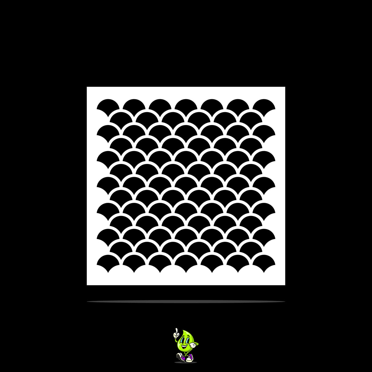 Fish Scale Vinyl Stencil Pack – Set of 4
