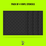 Fish Scale Vinyl Stencil Pack – Set of 4