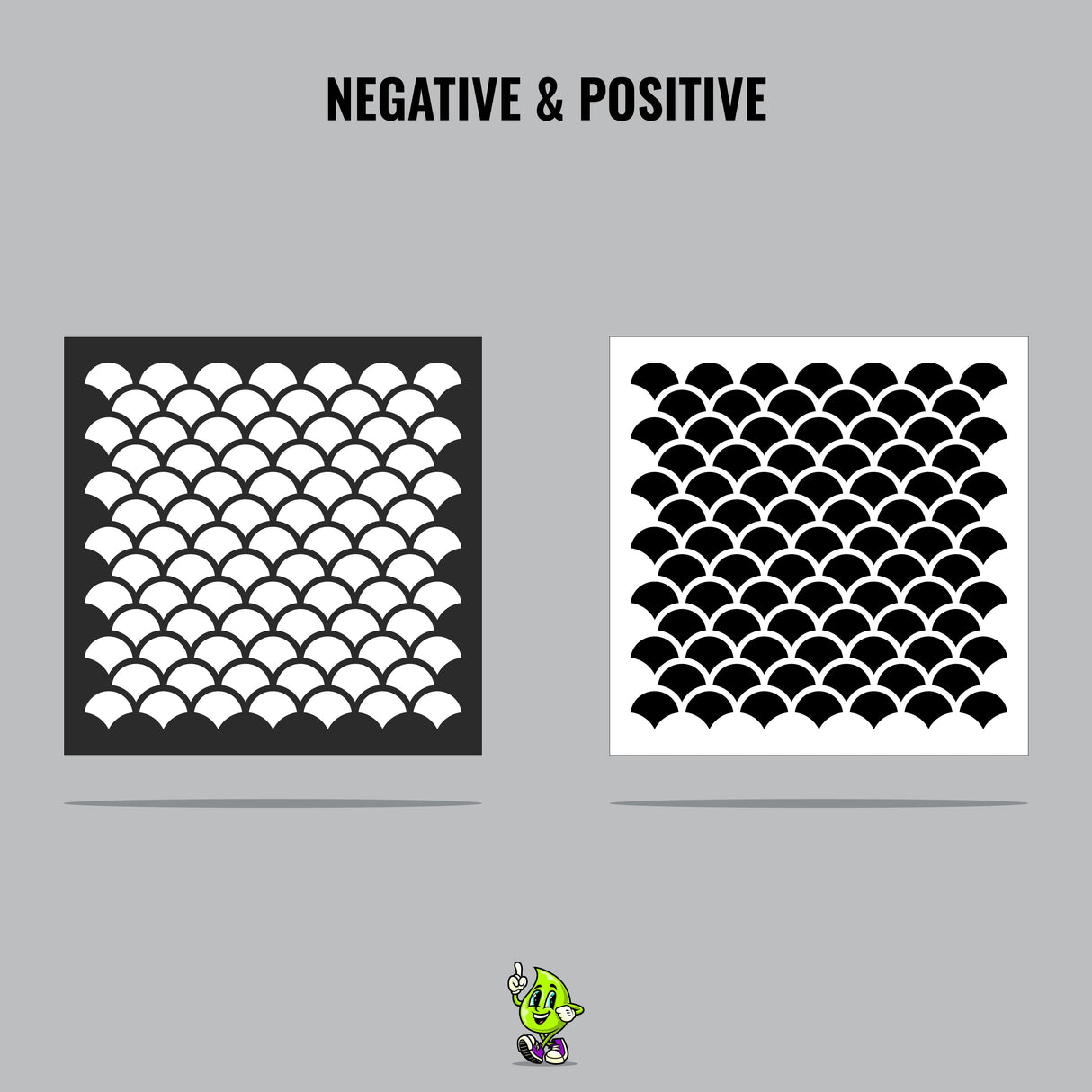 Fish Scale Vinyl Stencil Pack – Set of 4