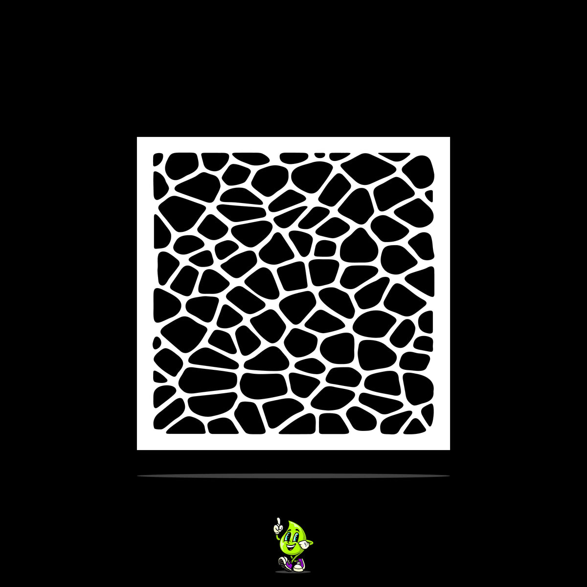 Cobblestone Vinyl Stencil Pack – Set of 4