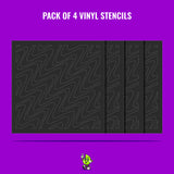 Ripples Vinyl Stencil Pack – Set of 4