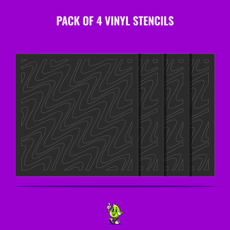 Ripples Vinyl Stencil Pack – Set of 4