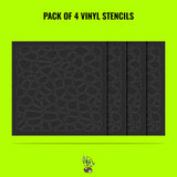 Cobblestone Vinyl Stencil Pack – Set of 4