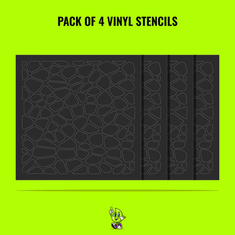 Cobblestone Vinyl Stencil Pack – Set of 4