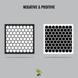 Honeycomb Vinyl Stencil Pack – Set of 4
