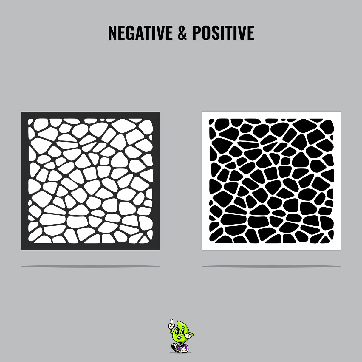 Cobblestone Vinyl Stencil Pack – Set of 4