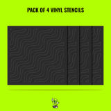 Waves Vinyl Stencil Pack – Set of 4