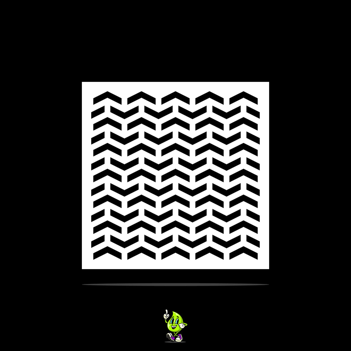 Chevron Vinyl Stencil Pack – Set of 4