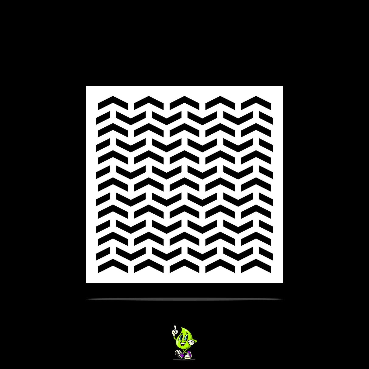 Chevron Vinyl Stencil Pack – Set of 4