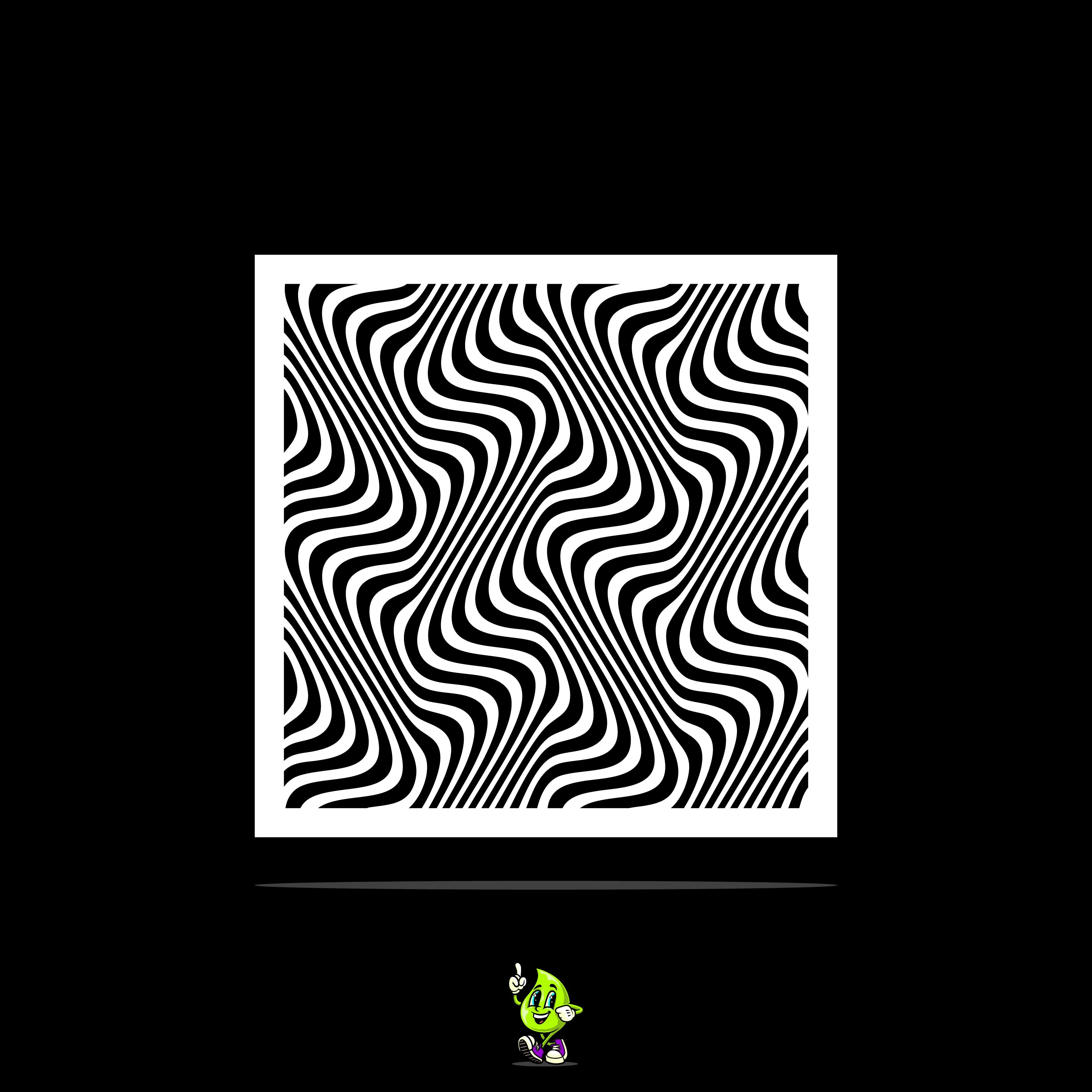 Optical Illusion I Vinyl Stencil Pack – Set of 4 | Tropical Glitz