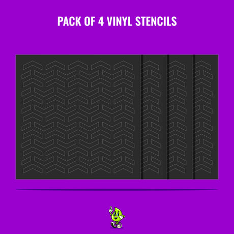 Chevron Vinyl Stencil Pack – Set of 4