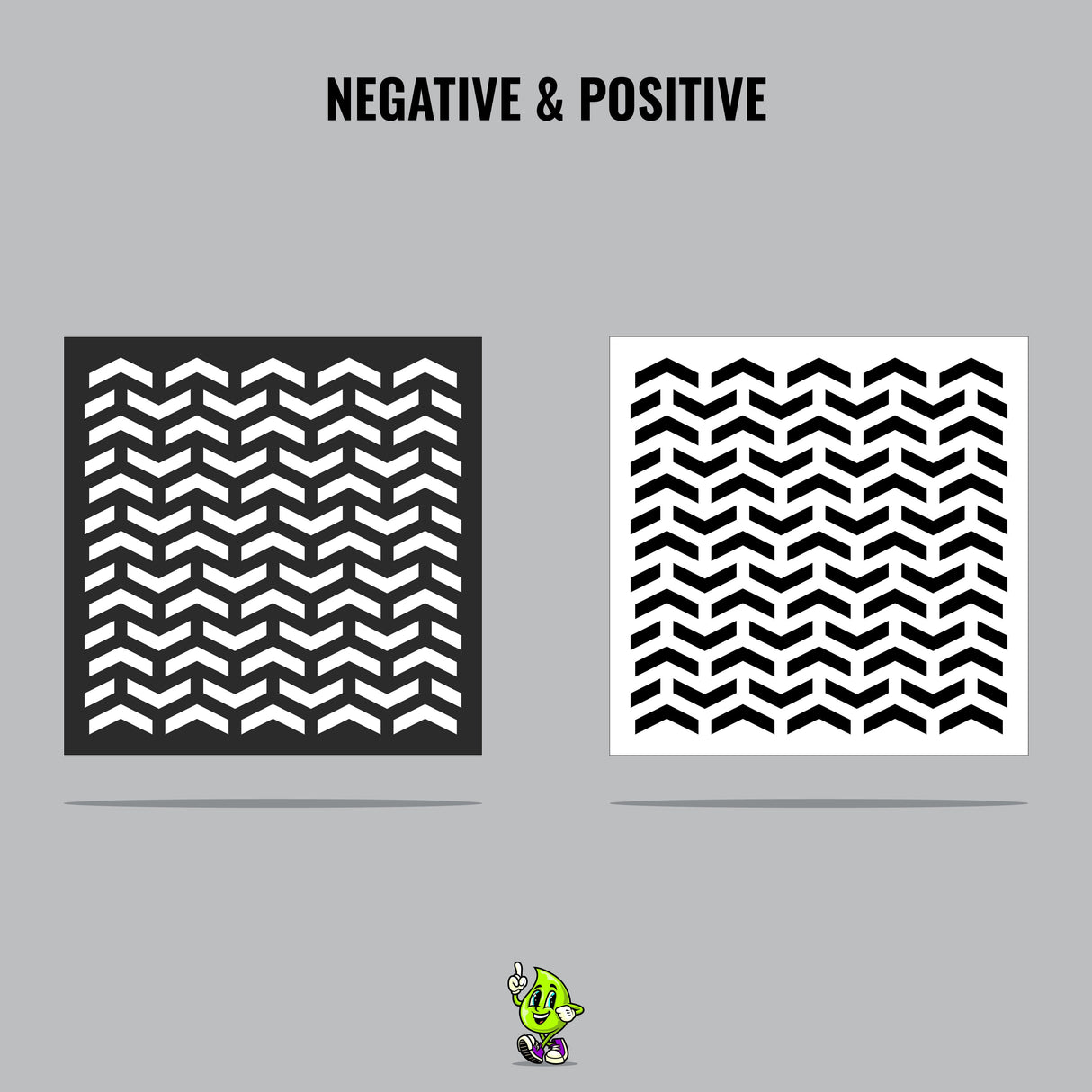 Chevron Vinyl Stencil Pack – Set of 4