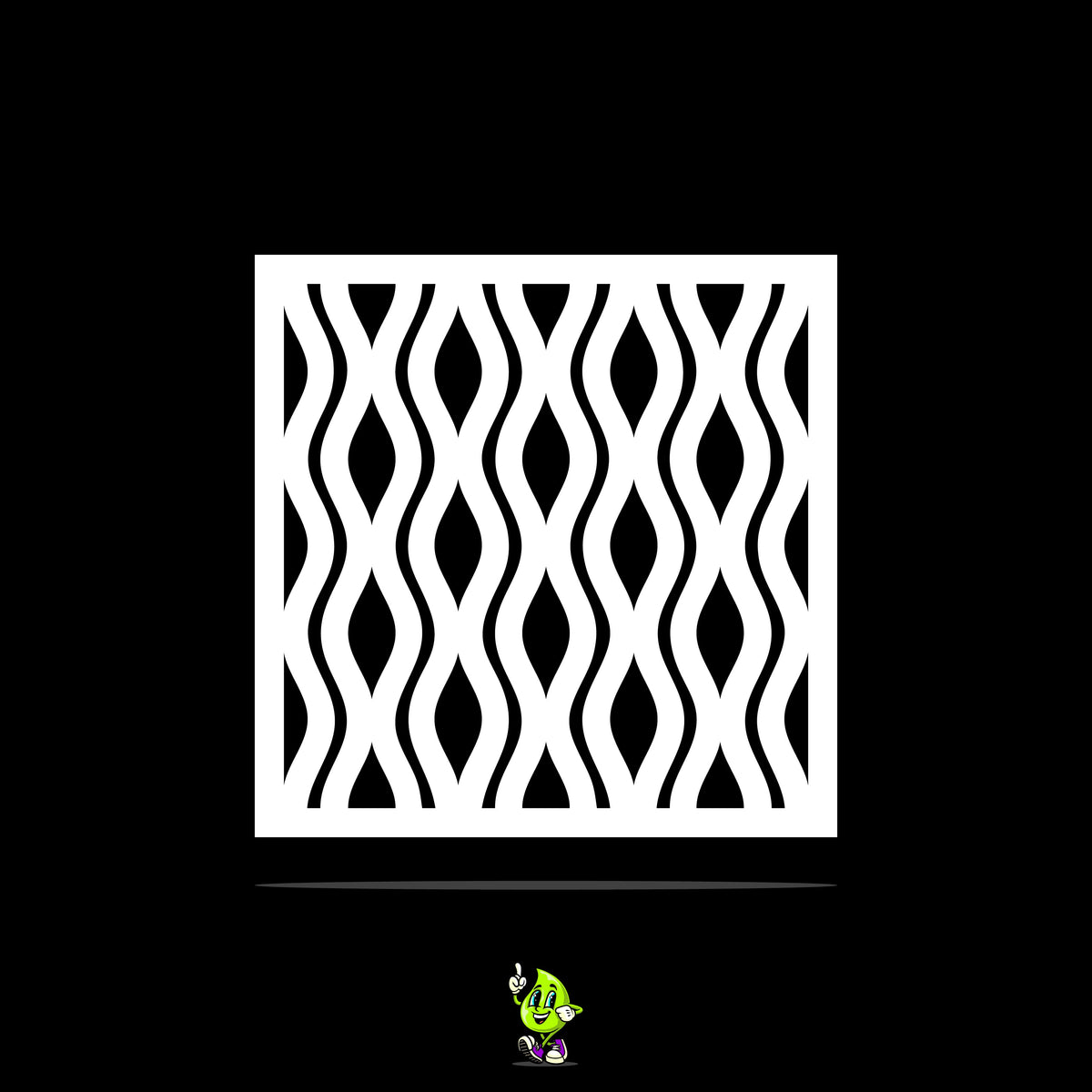 Curvy Lines Vinyl Stencil Pack – Set of 4