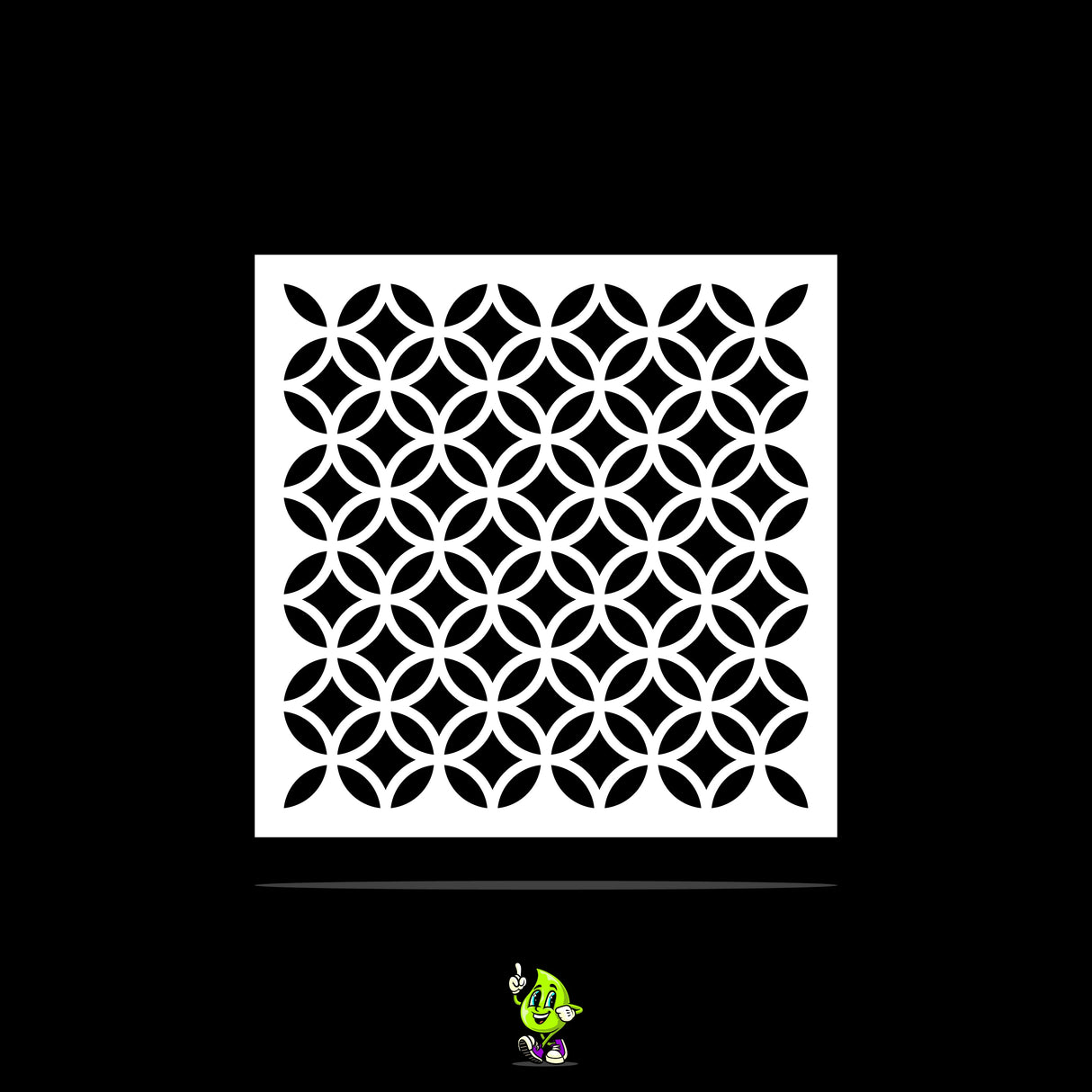 Lattice Circle Vinyl Stencil Pack – Set of 4