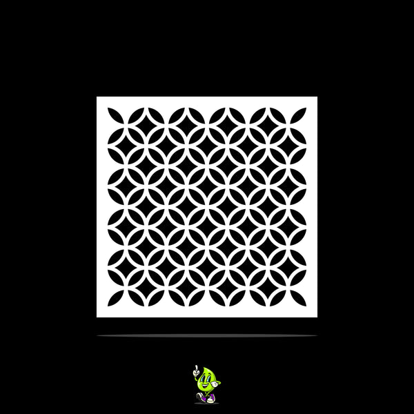 ÉCLAT Botanical aircolor foam Lattice Circle Vinyl Stencil Pack – Set of 4 | Tropical Glitz