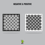Lattice Circle Vinyl Stencil Pack – Set of 4