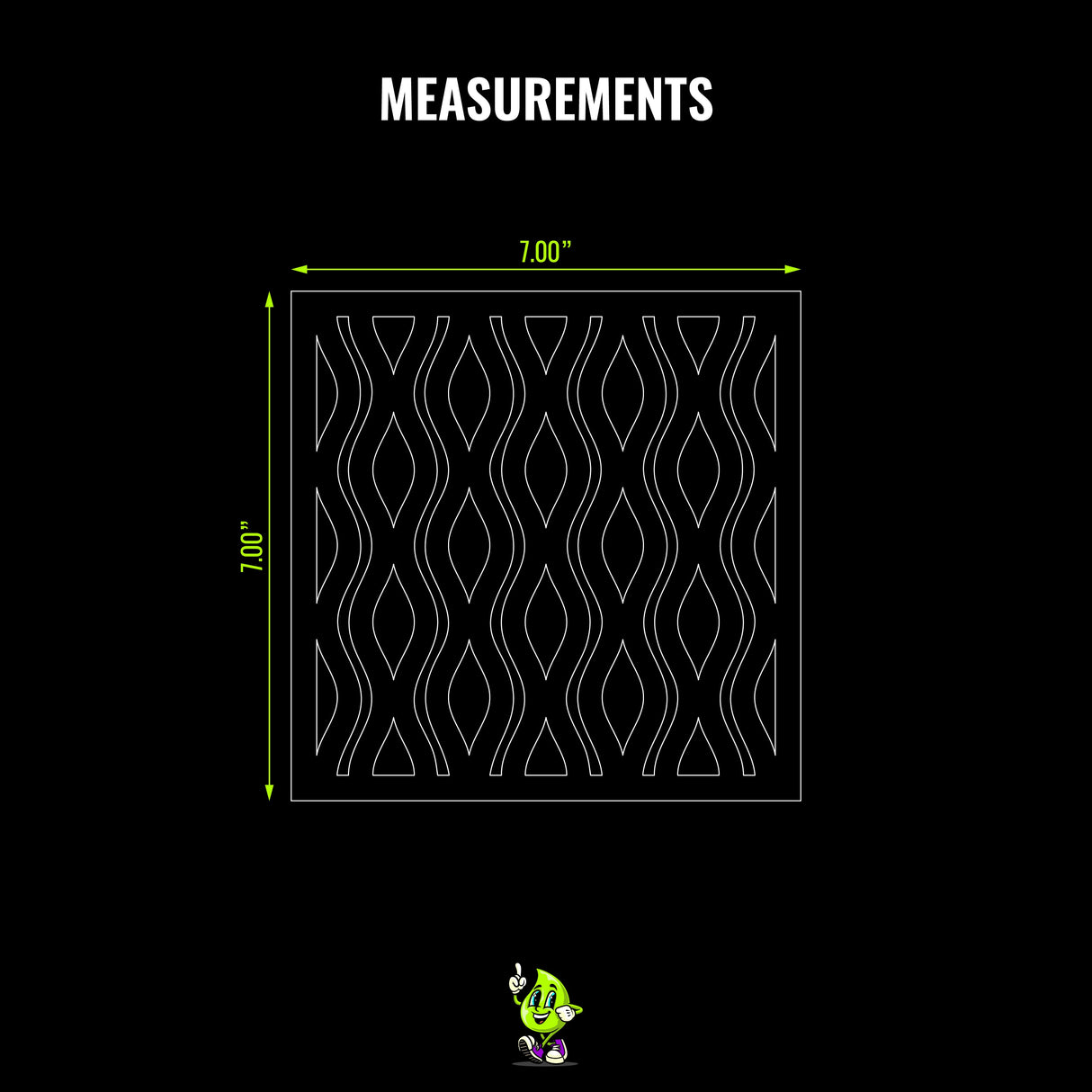 Curvy Lines Vinyl Stencil Pack – Set of 4