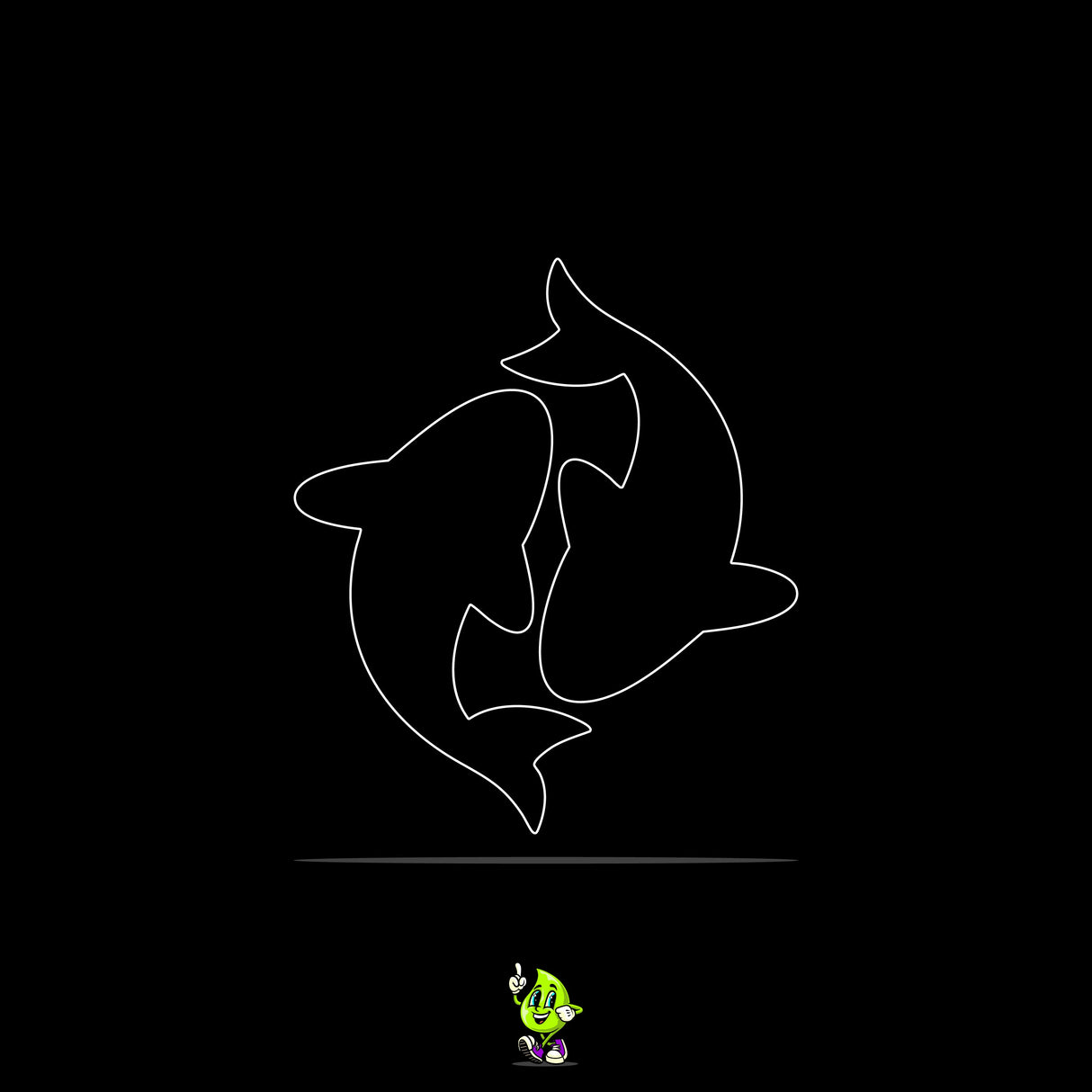 Blank Yin Yang Koi Fish