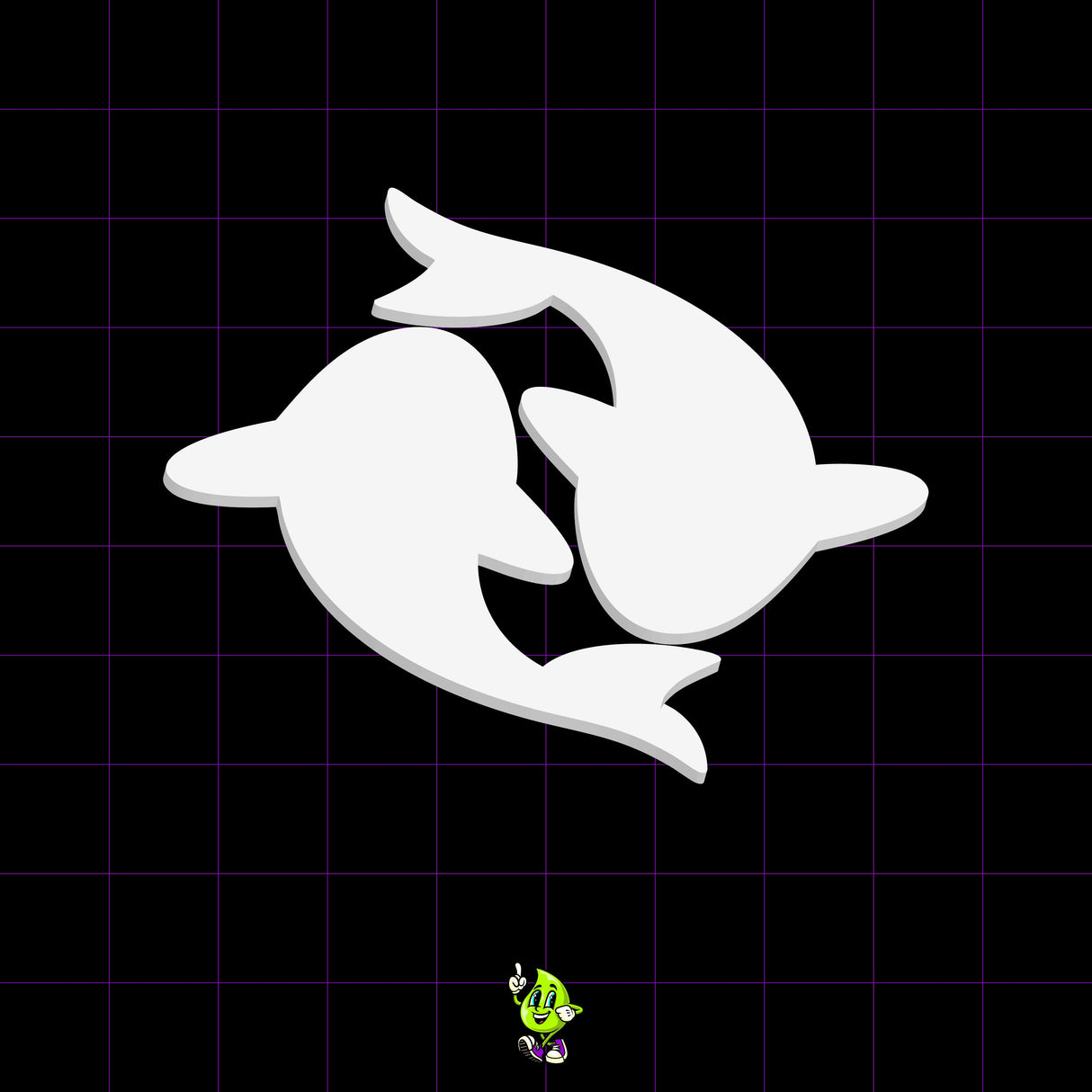 Blank Yin Yang Koi Fish