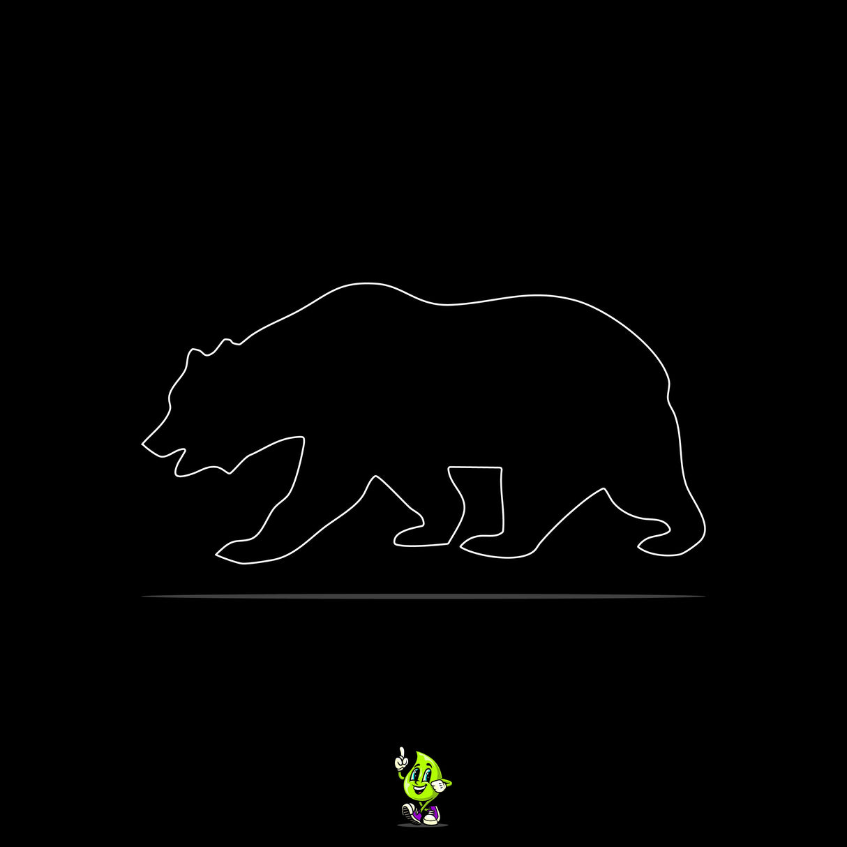 Blank California Grizzly Bear