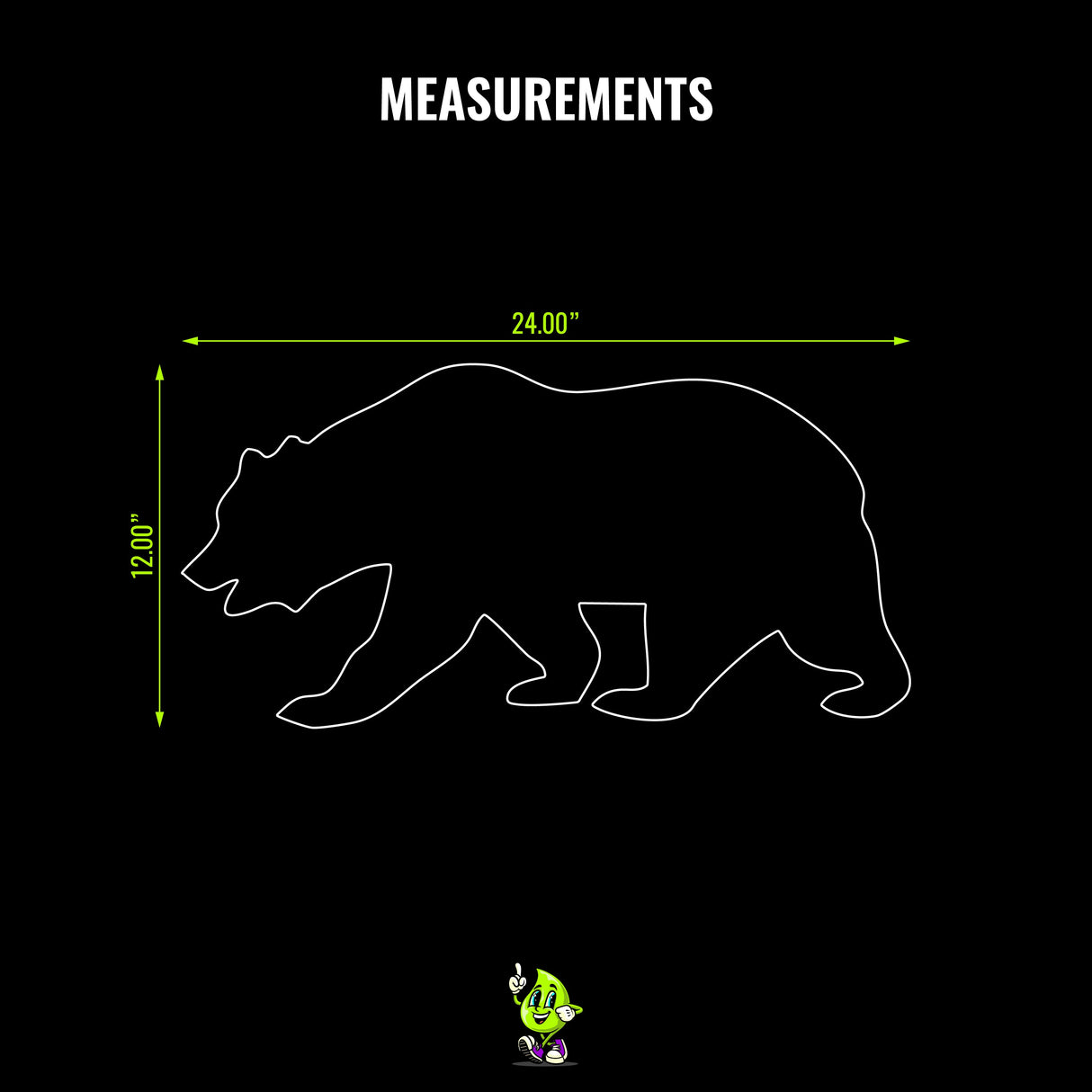 Blank California Grizzly Bear