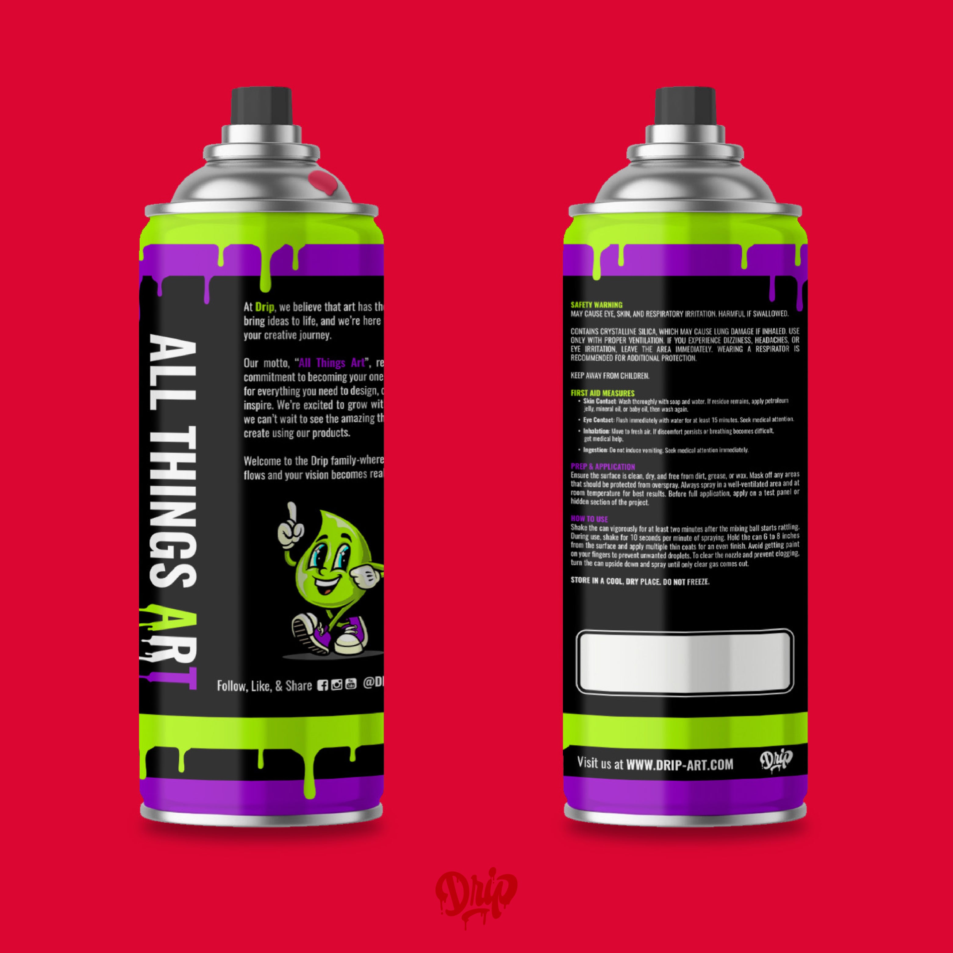 Crimson Spray Can (12oz) by Drip®