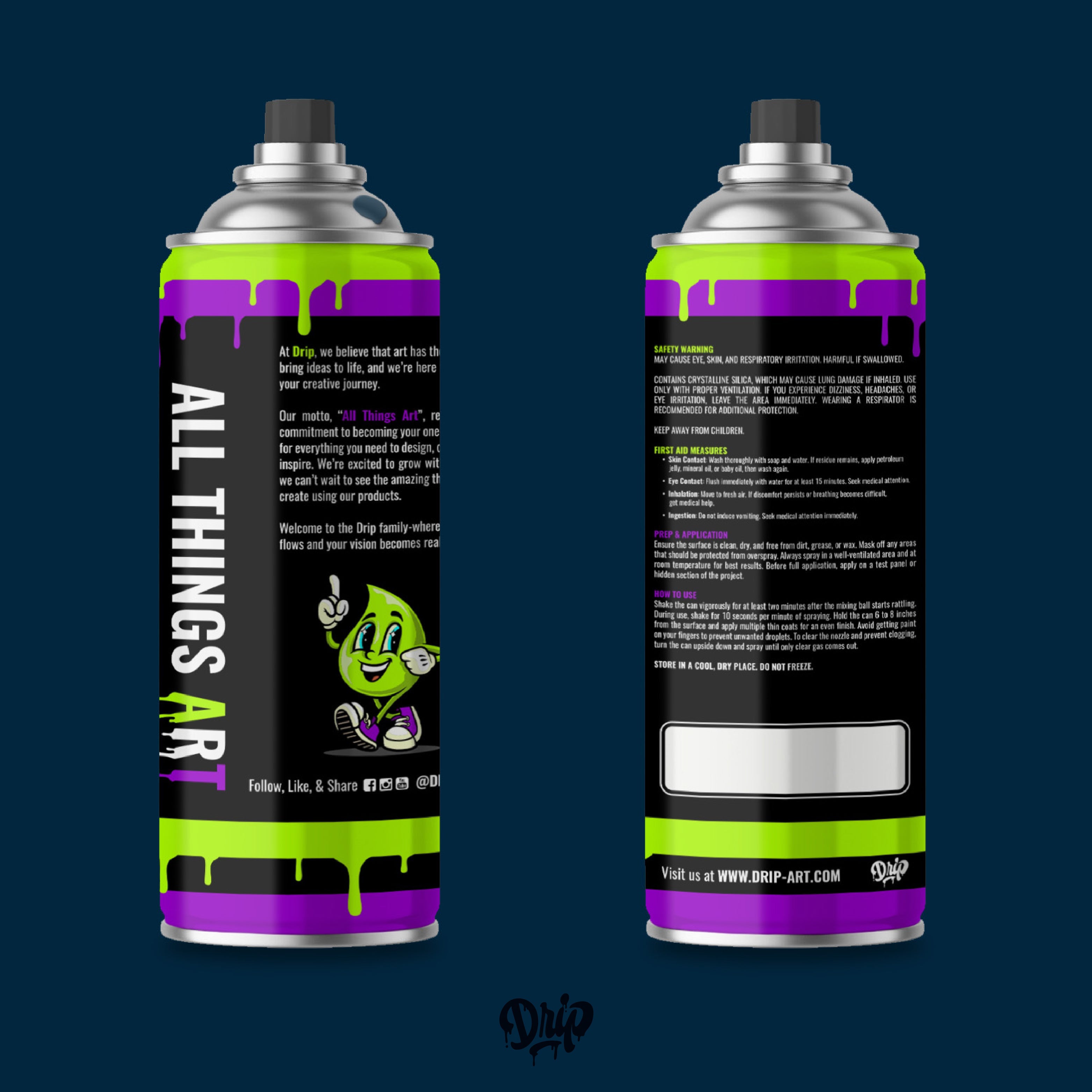 Midnight Spray Can (12oz) by Drip® | Tropical Glitz