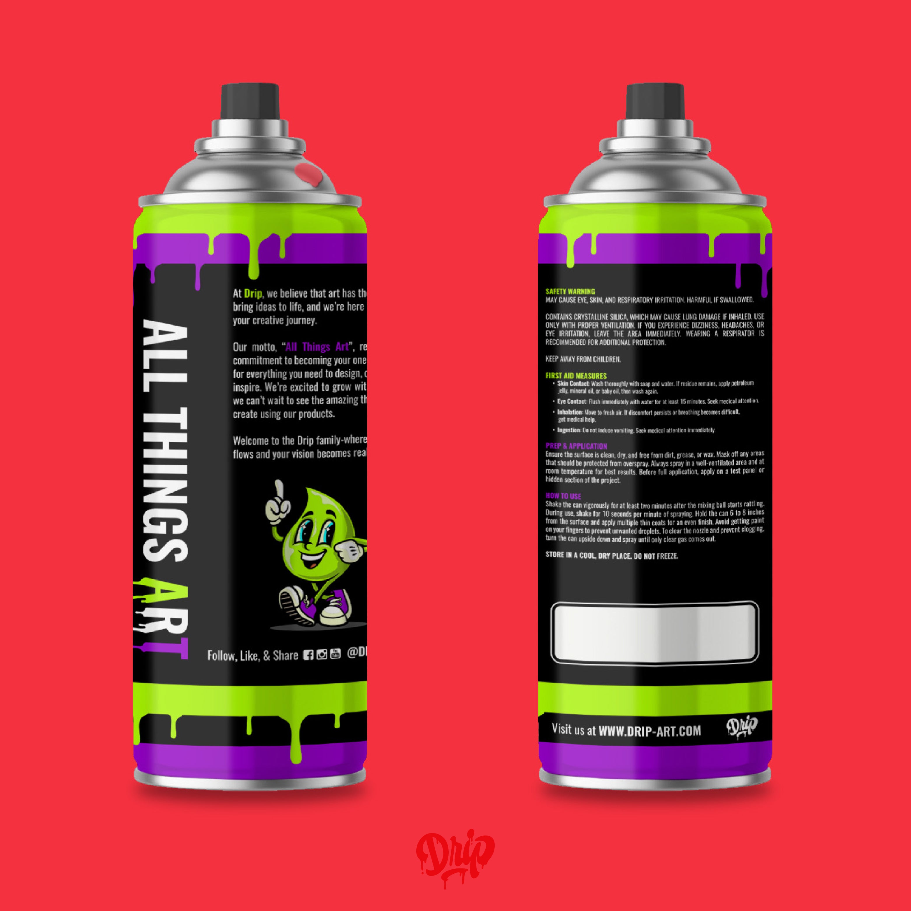 Scarlet Spray Can (12oz) by Drip® | Tropical Glitz