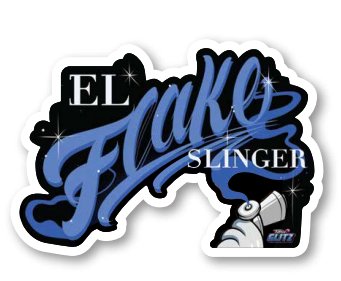 El Flake Slinger logo Sticker - Tropical Glitz