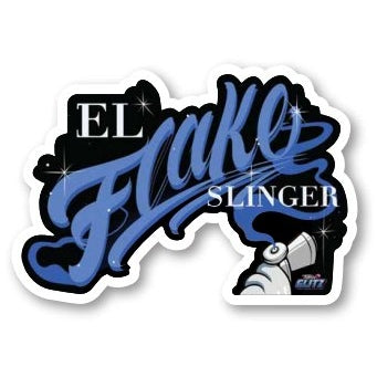 El Flake Slinger logo Sticker - Tropical Glitz