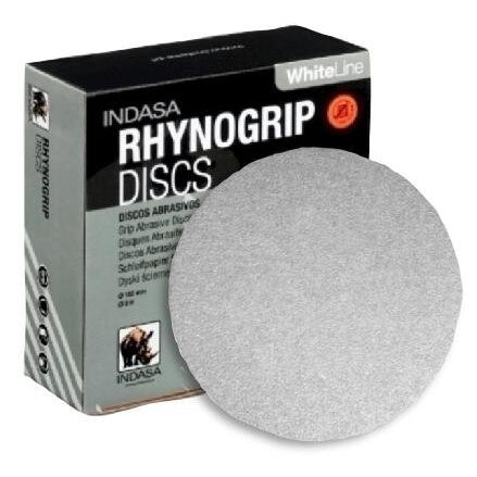 Indasa White 6" Rhynogrip Hook & Loop Sanding Discs - Tropical Glitz