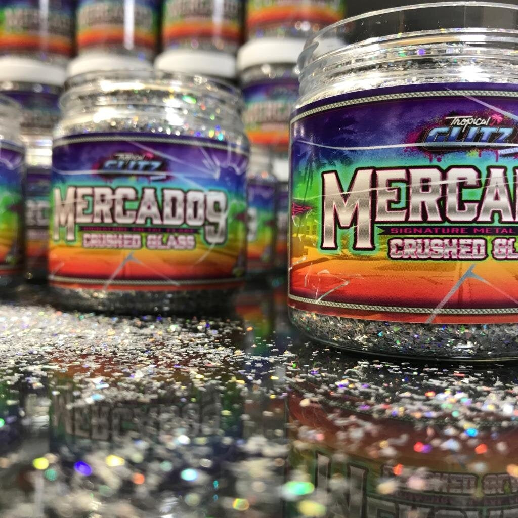 Mercado's Crushed Glass Rainbow Metal Flake - Tropical Glitz