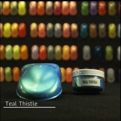 Teal Thistle Pearl - Tropical Glitz
