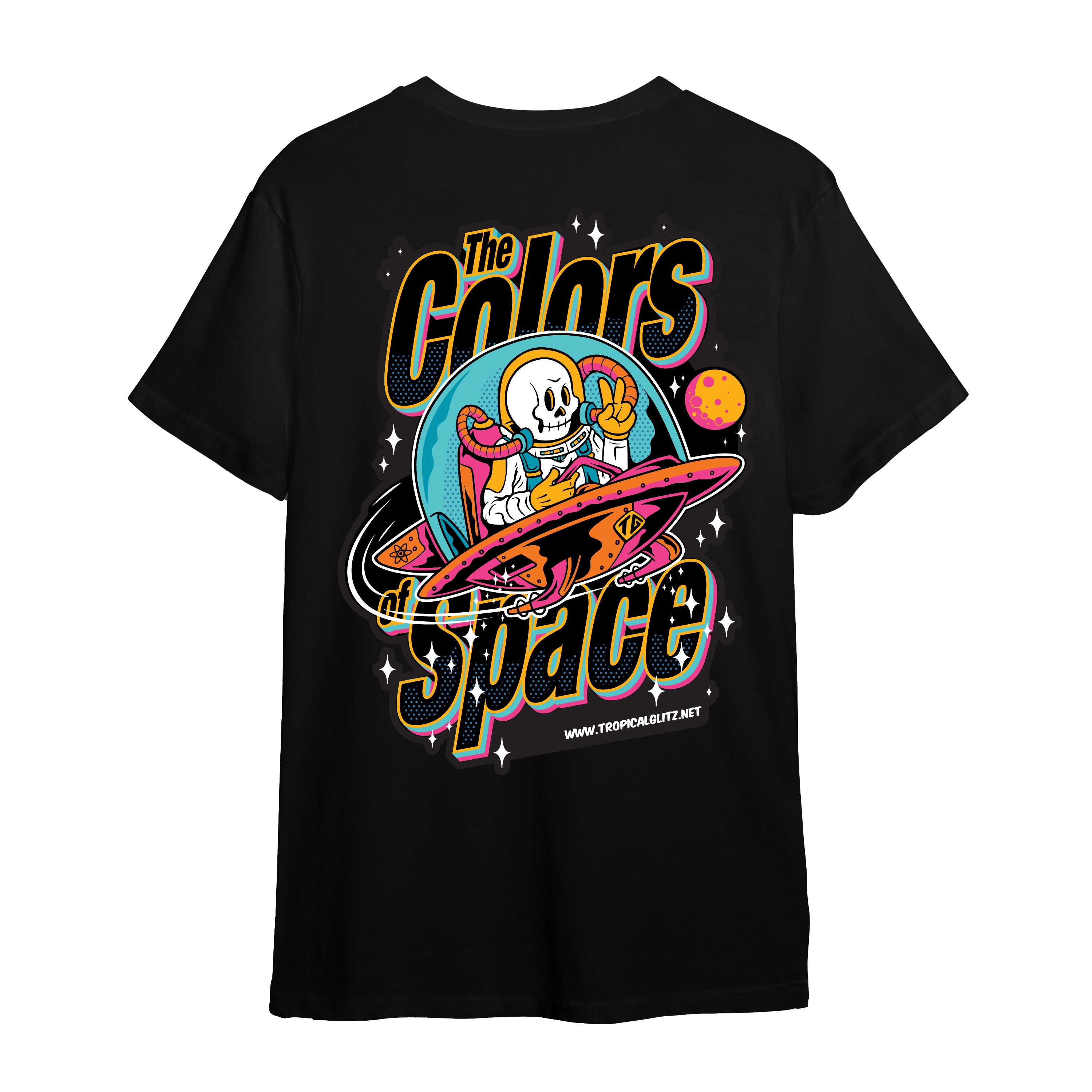 トップス logo design dust color t-shirt Apparel - The Colors of Space | Tropical Glitz