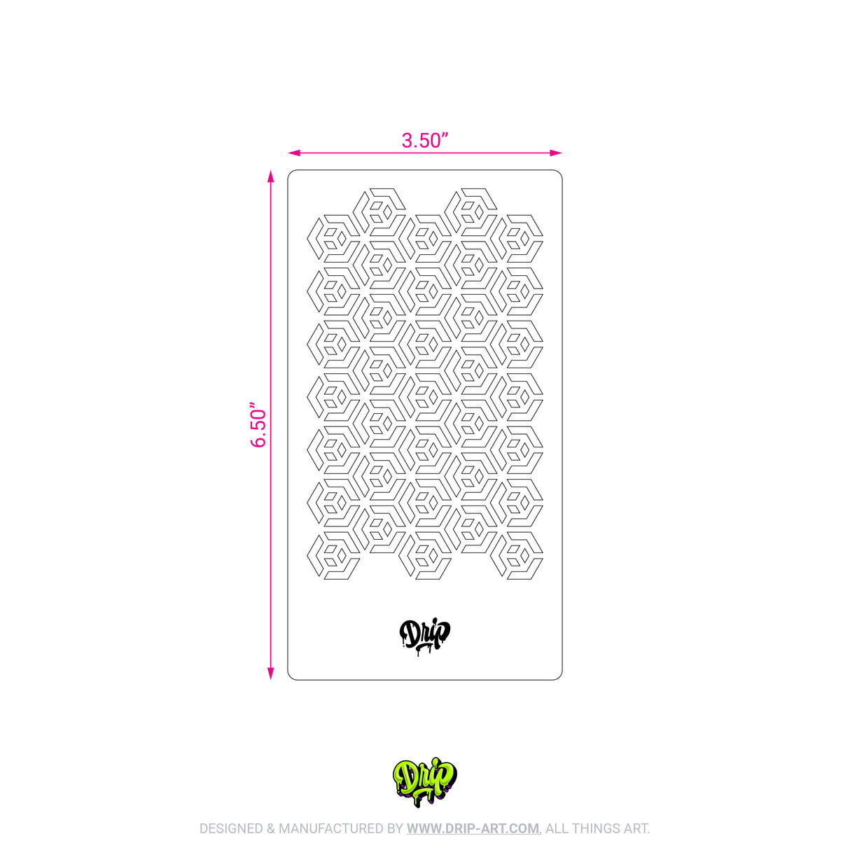 Mylar Stencil Hex