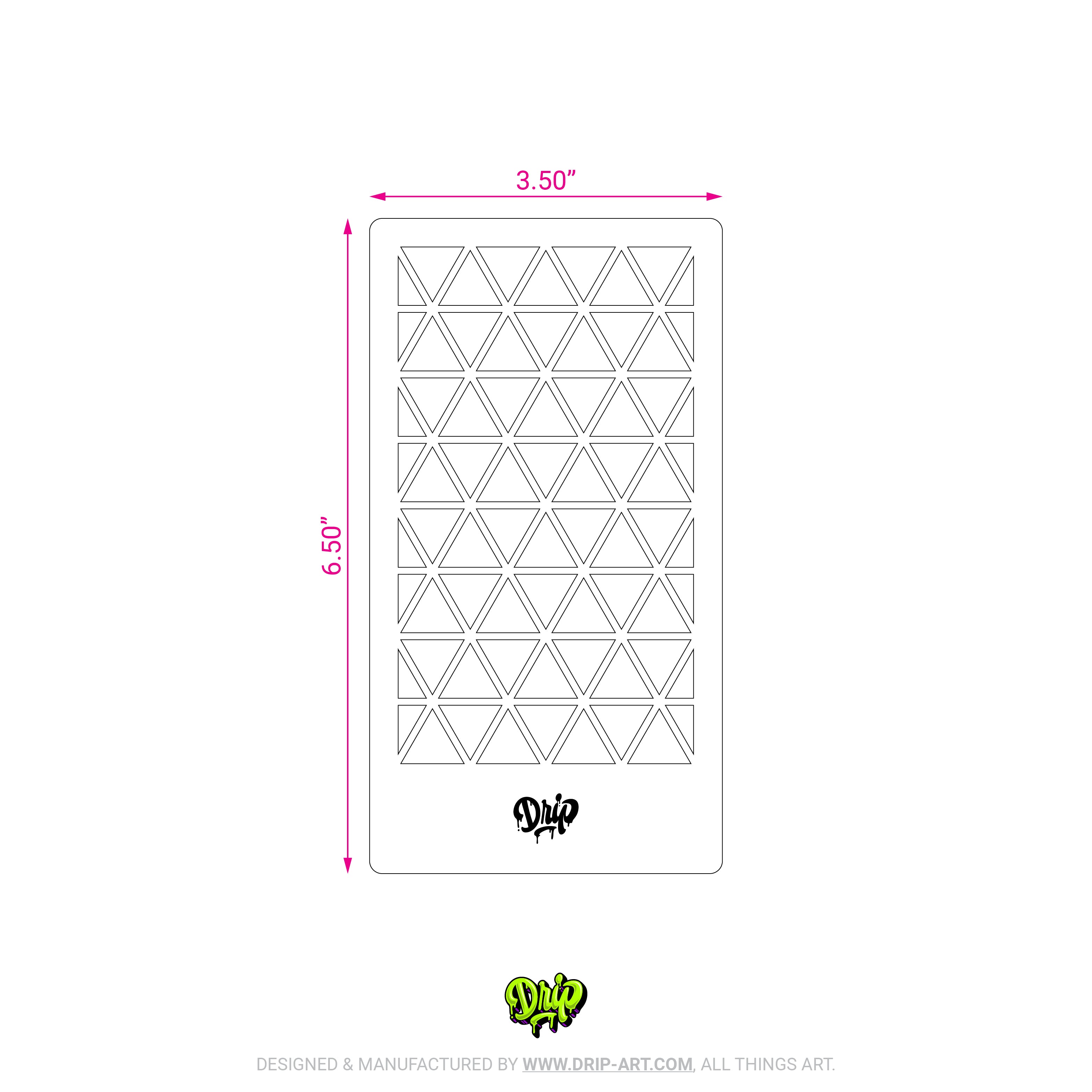 Mylar Stencil Triangles