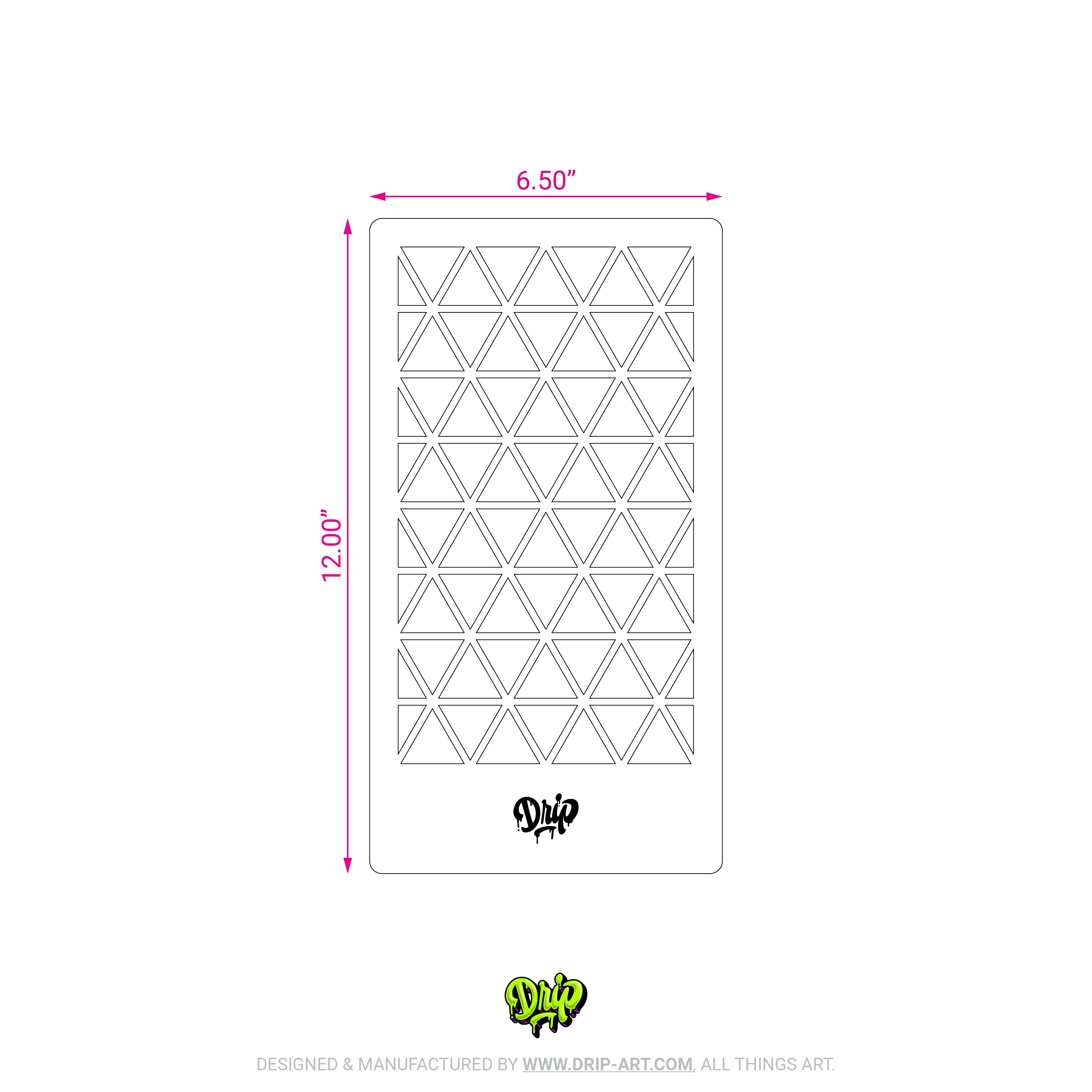 Mylar Stencil Triangles