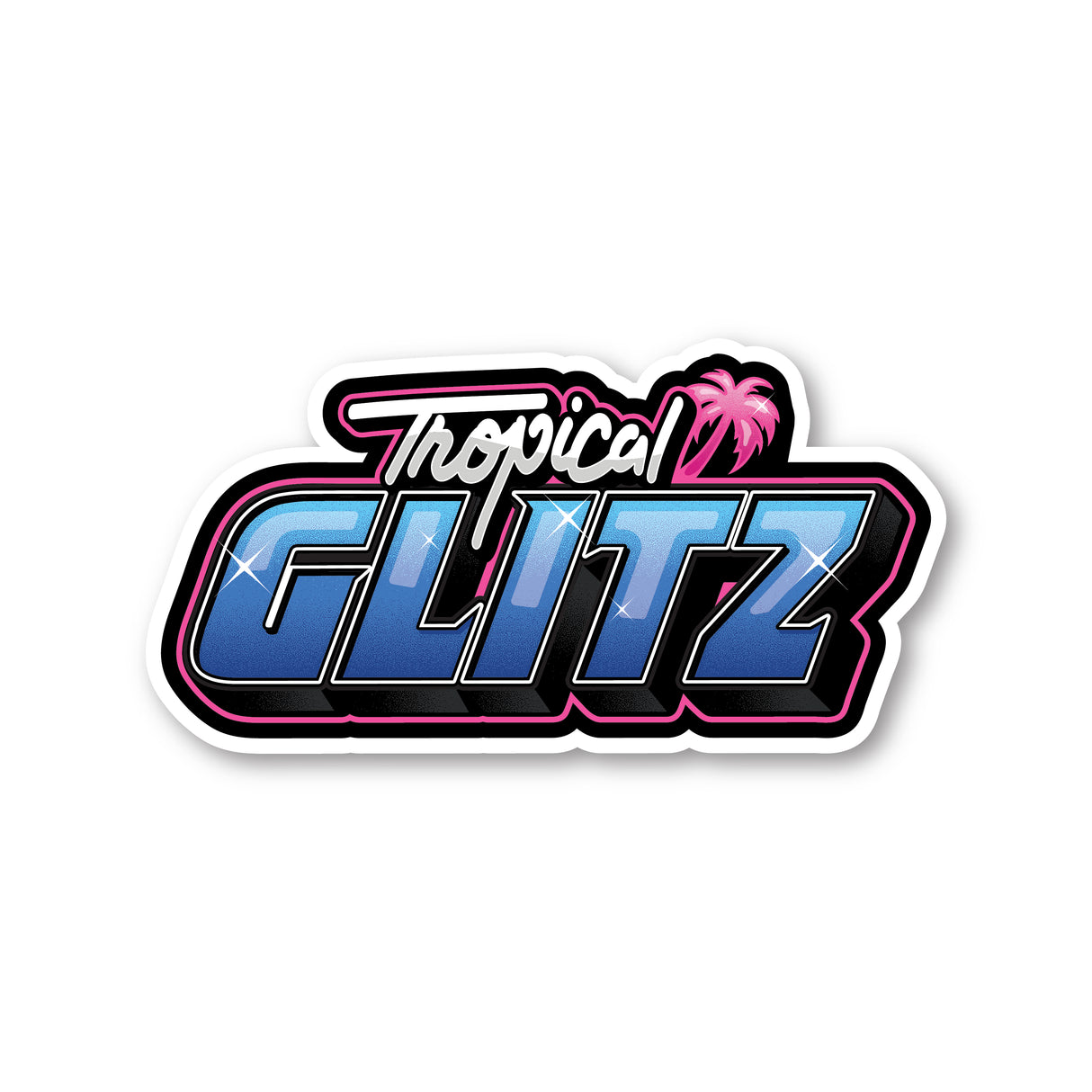 "Tropical Glitz" - Giant Vinyl Decal