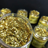 Floco de metal dourado de vidro triturado do Mercado