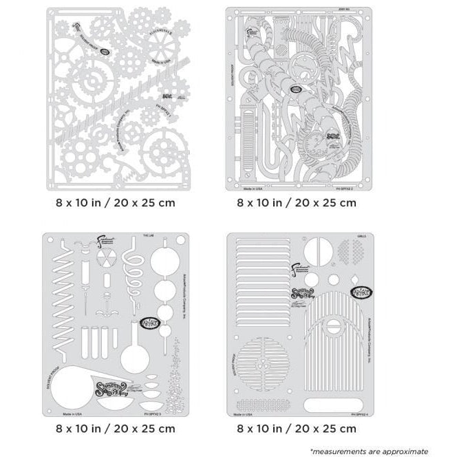 Artool Steampunk FX2 Set Freehand Airbrush Template by Craig